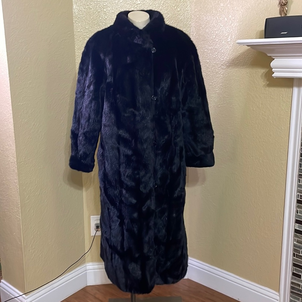Vintage Faux Fur Coat Full Length